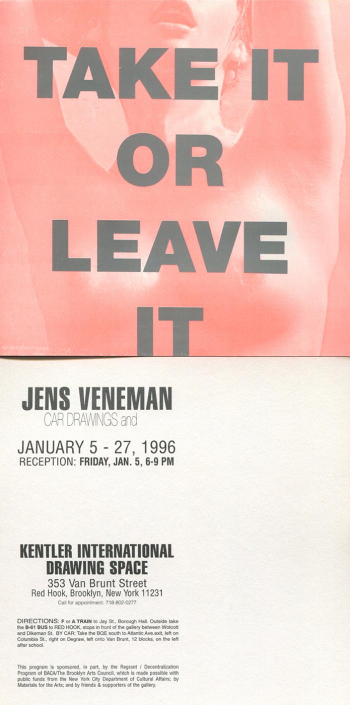 Jens Veneman, Take It or Leave It