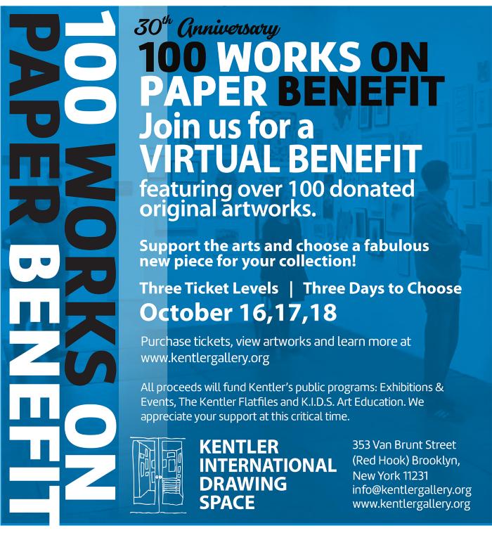 100 Works on Paper Virtual Benefit:  Oct. 16, 17, 18
