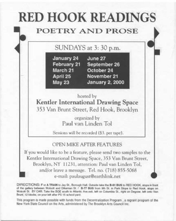 Red Hook Readings: Poetry and Prose